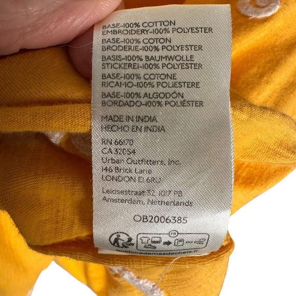 Anthropologie MAEVE ☀️ The Caitlin Embroidered Sea Horse Orange Boxy Tee - Picture 7 of 8